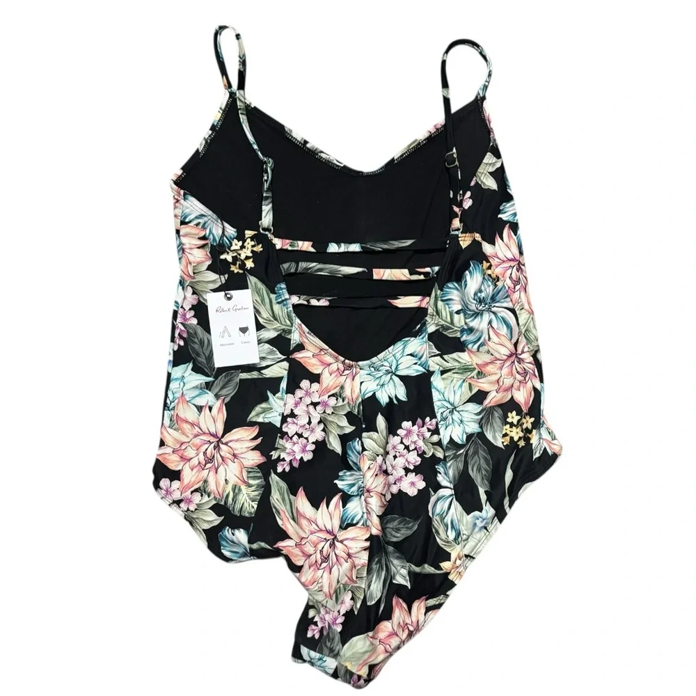 Robert Graham NWT Floral One Piece Swimsuit Tropical Classic‎ Designer Sz 8/M